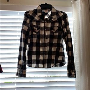 Black/White Plaid Shirt